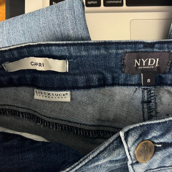 NYDJ High Rise Denim Capri Size 8 Lift Tuck Techonology - Picture 2 of 11